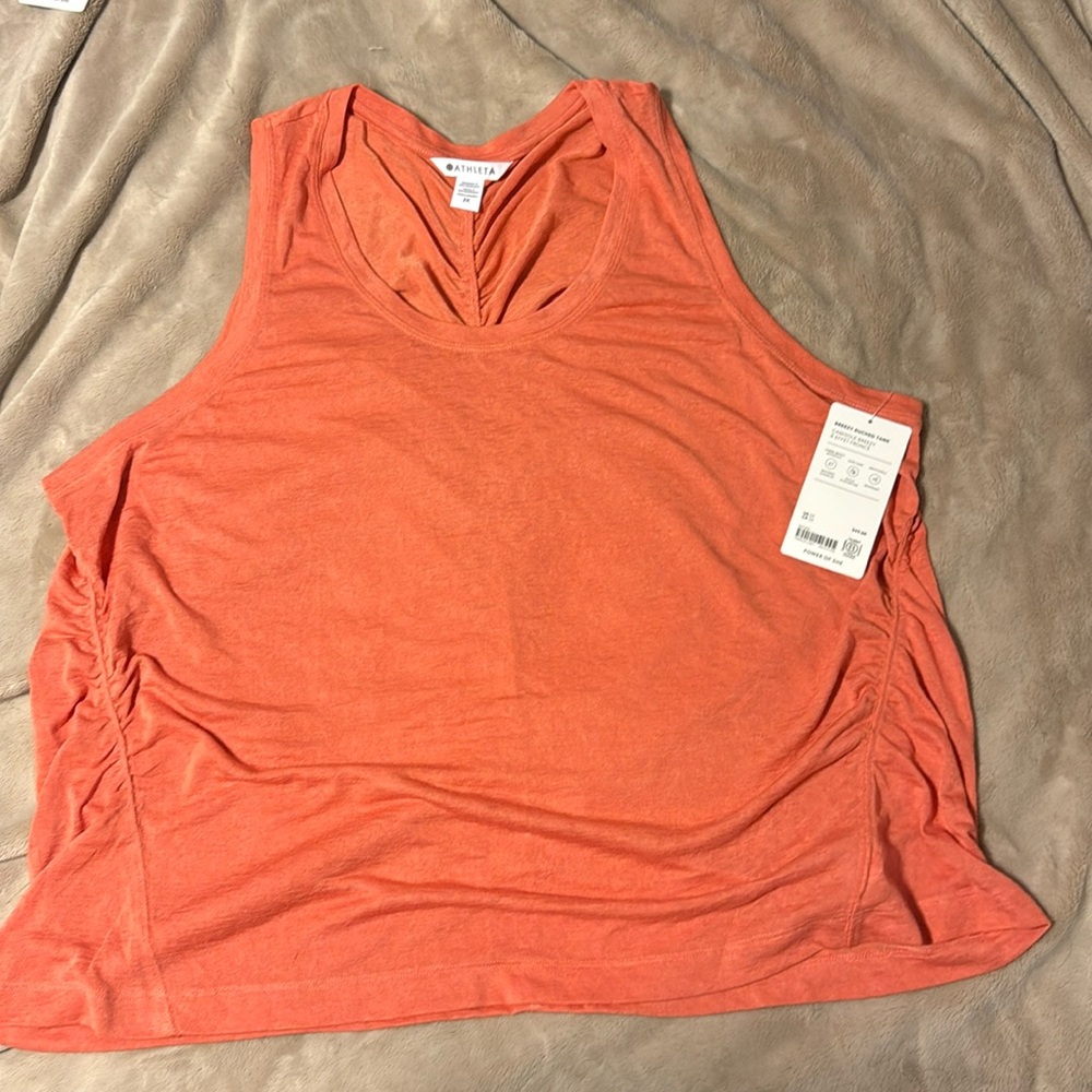 Athlete Breezy Ruched Tank 2X NWT